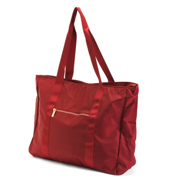 Badgley Mischka Bags Badgley Mischka Red Nylon Travel Tote